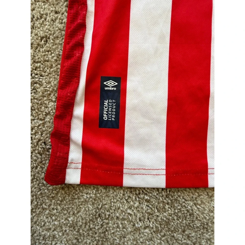 Umbro CD Olimpia Soccer Jersey Mens XL Red White Striped Banco Atlantida New